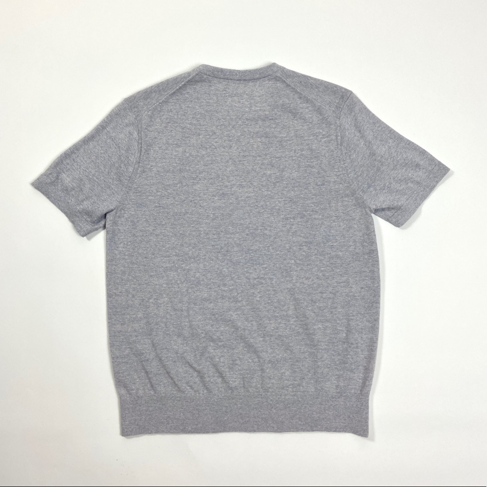 Club Monaco Knit Short Sleeve Top in Light Purple-Grey - Picture 2 of 5